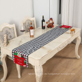 Weihnachtstisch Runner Weihnachten Applika gesticktes Plaid Tischdecke Home Tischdekoration Weihnachtsdekorationen